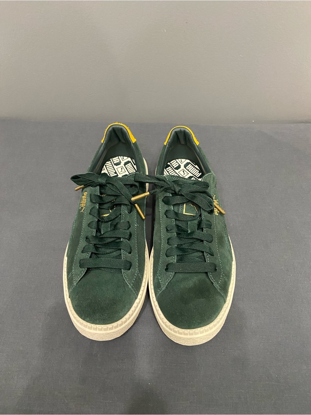 PUMA Platform Suede Trace Bold Womens Sneaker Shoes Scarab-Lemon Skater 10 - Picture 4 of 17